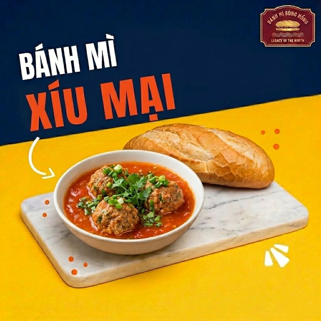 Bánh Mì Xíu Mại (Round Pork) at Banh Mi Song Hong, Orchard Plaza